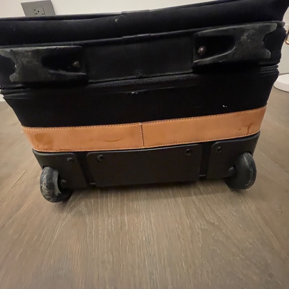 Coach Wheeled Carry-On in Black Canvas with Signature Logo Interior - Picture 7 of 17